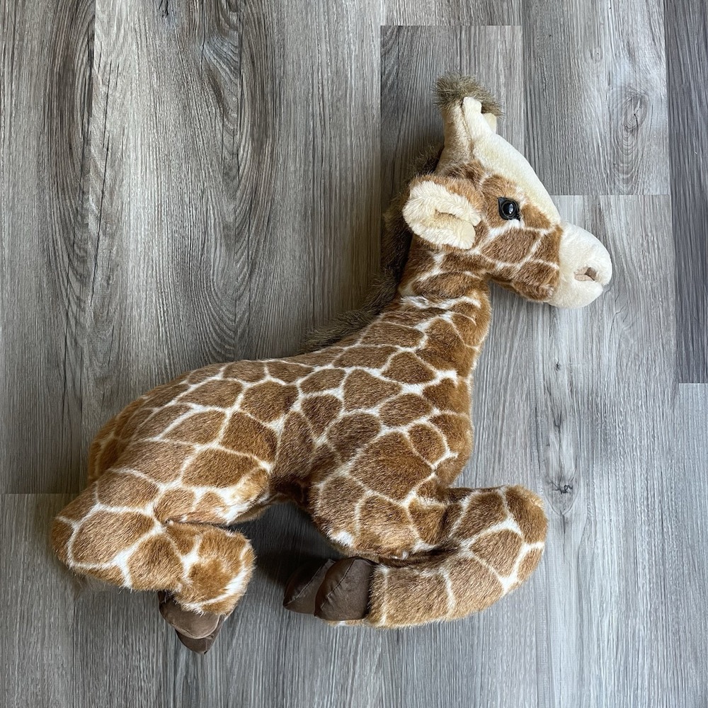 Vintage Plush Baby Giraffe‎ America Wego Large Stuffed Lying Kneeling #2744 18"